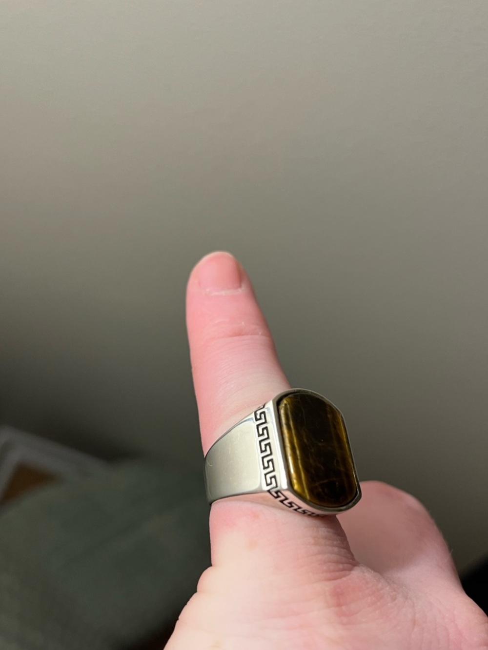Sterling Silver & Tigers Eye Ring - Picture 7 of 7